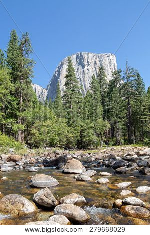 Typical View Of The Yosemite National Park - El Capitan, Tunnel View, Bridalveil Fall, Half Done