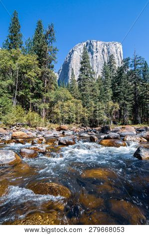 Typical View Of The Yosemite National Park - El Capitan, Tunnel View, Bridalveil Fall, Half Done
