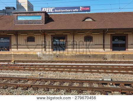 Gossau/st. Gallen, Switzerland - September 19, 2018: One Of The Buildings Of The Gossau Sg Railway S
