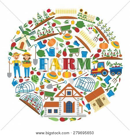 Farm Vector Farming House Gardening Backdrop Farmer Man Gardener Woman Character And Farms Natural P