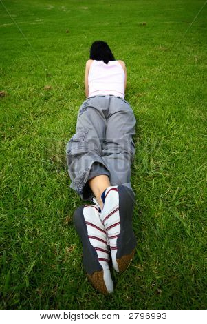 Reposer sur l'herbe