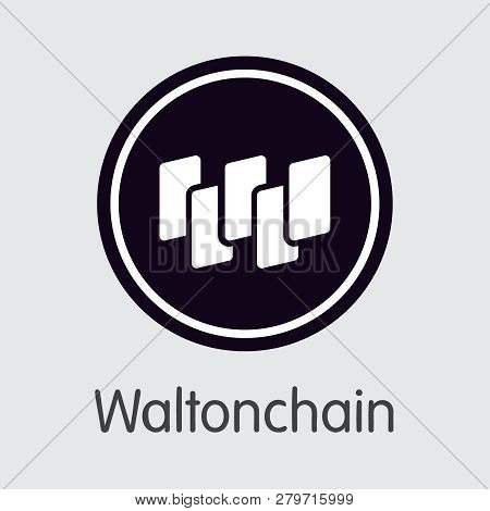 Wtc - Waltonchain. The Trade Logo Of Coin Or Market Emblem.