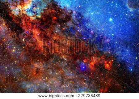 Nebula And Galaxies In Space. Elements Of This Image Furnished By Nasa.