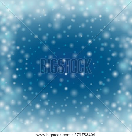 Winter Defocused Glowing Backdrop With Blur Dots