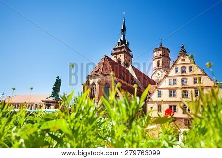 Stiftskirche And Fruchtkasten Building, Stuttgart, Germany Eu