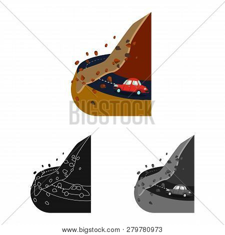 Vector Design Of Weather And Distress Logo. Collection Of Weather And Crash Vector Icon For Stock.