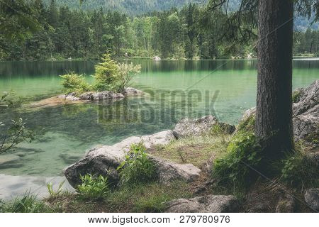 Alpine Mountaine Summer Lake. Gruner See, Austria