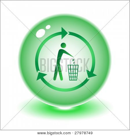 Vektorové ilustrace recyklace bin. Jednoduše změňte. Ostatní ekologické vektory, které můžete vidět v mém portfol