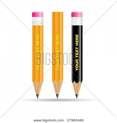 เวกเตอร์ไอคอนดินสอ 3 มิติ