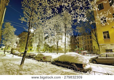 Night City In Winter.