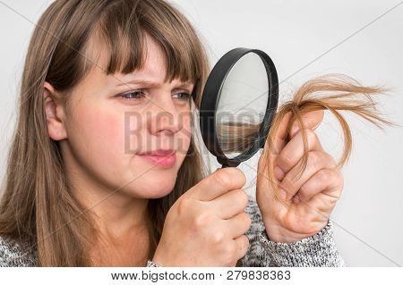 Hair Problems - Brittle, Damaged, Dry And Loss Hair Concept
