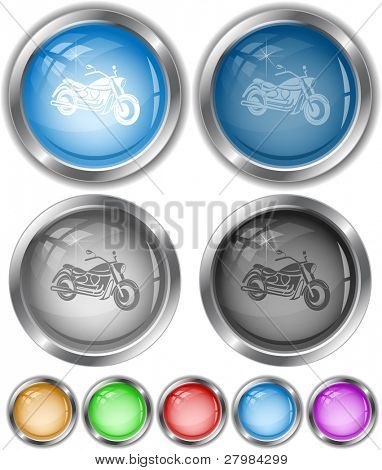 Motociclo. Pulsanti di internet del vettore.