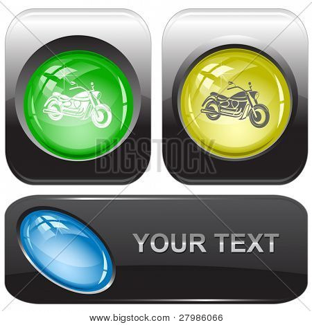 Motociclo. Pulsanti di internet del vettore.