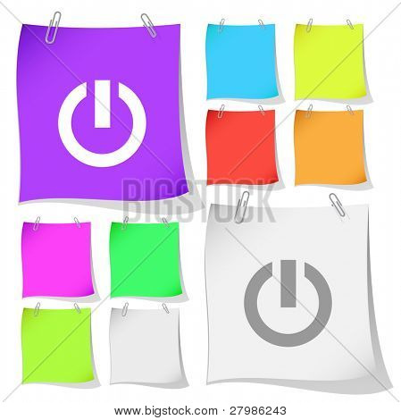 Switch element. Vector note papers.