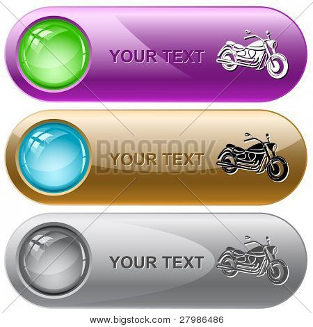 Motociclo. Pulsanti di internet del vettore.