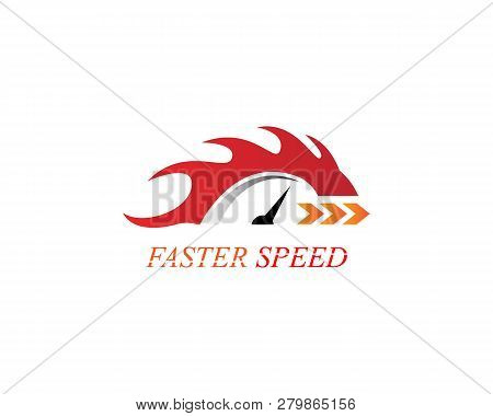 Faster Speed Car Logo Template Vector Illustration