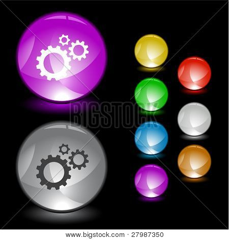 Gears. Vector interface element.