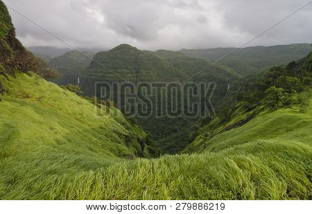Varandha Ghats A Mountain Passage On The Crest Of The Western Ghats With Scenic Waterfalls, Lakes An