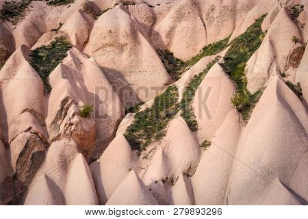 Amazing hills in Cappadocia mountains, Turkey. Landscape photography