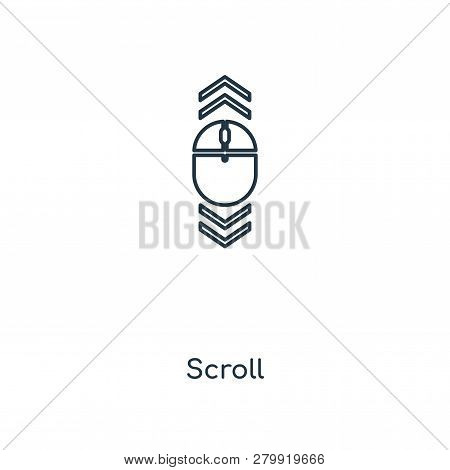 Scroll Icon In Trendy Design Style. Scroll Icon Isolated On White Background. Scroll Vector Icon Sim
