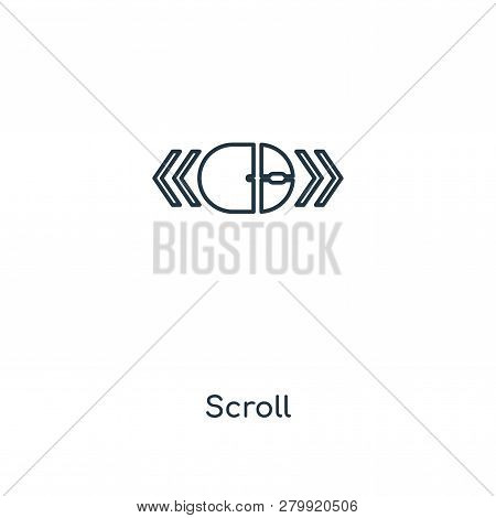 Scroll Icon In Trendy Design Style. Scroll Icon Isolated On White Background. Scroll Vector Icon Sim