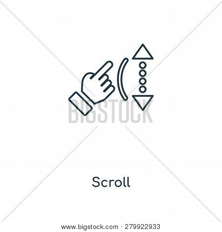 Scroll Icon In Trendy Design Style. Scroll Icon Isolated On White Background. Scroll Vector Icon Sim