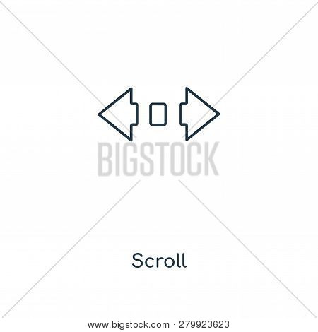 Scroll Icon In Trendy Design Style. Scroll Icon Isolated On White Background. Scroll Vector Icon Sim