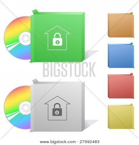 Banco. Caja con disco compacto.