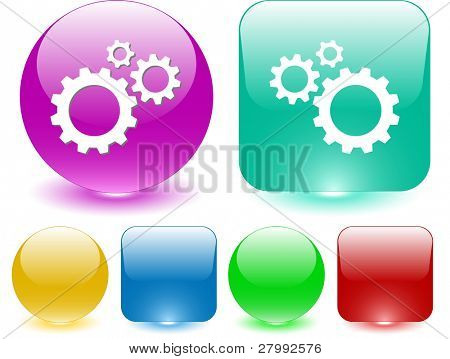 Gears. Vector interface element.
