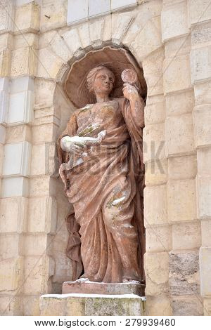Statue Symbolizing Prudence Near Petrovsky Gate Of The Peter And Paul Fortress In Saint Petersburg, 