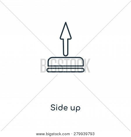 Side Up Icon In Trendy Design Style. Side Up Icon Isolated On White Background. Side Up Vector Icon 