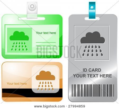 비입니다. 벡터 id 카드입니다.