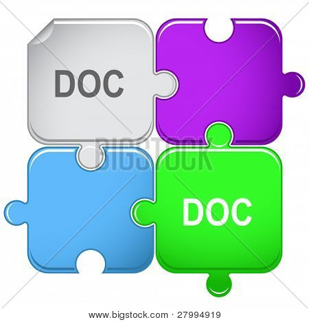 Puzzle de Vector de doc.