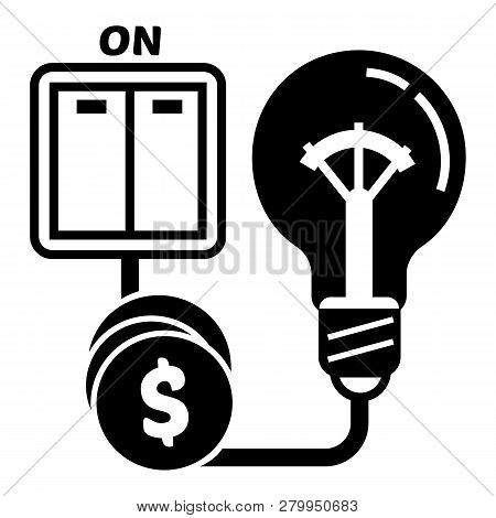 On Switch Bulb Light Icon. Simple Illustration Of On Switch Bulb Light Icon For Web Design Isolated 