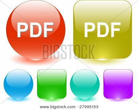 Elemento de interface do PDF. Vector.