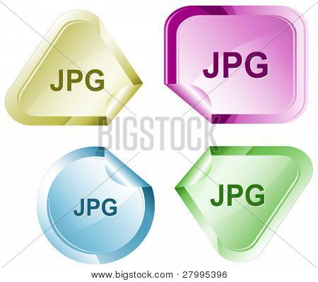Adesivo jpg. Vector.