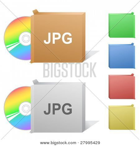 Jpg. Box con compact disc.