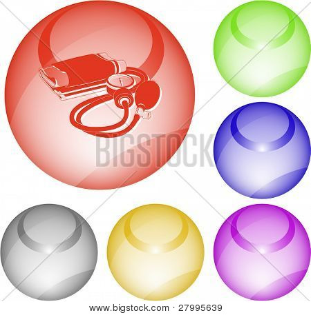 Bloeddruk. Vector interface-element.