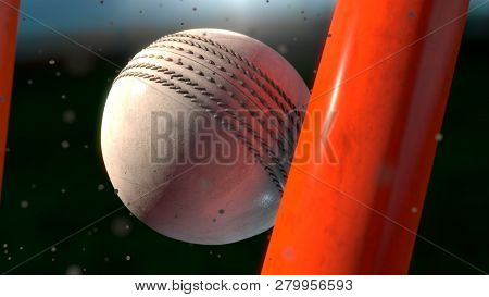 Cricket Ball And Wickets