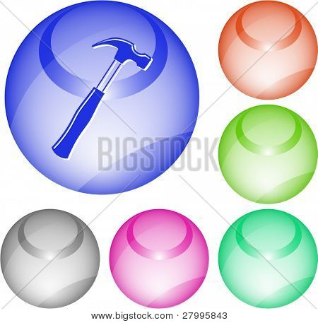Hammer. Vector interface element.