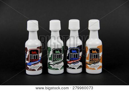 Spencer, Wisconsin, January, 22, 2019    Mini Bottles Of Tippy Cow  Rum Tippy Cow Is A Product Of Mi