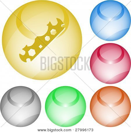 Cycle spanner. Vector interface element.