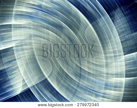 Abstract blue background element on black. Fractal graphics. ?omposition of glowing lines and mption blur traces. Movement and innovation concept.