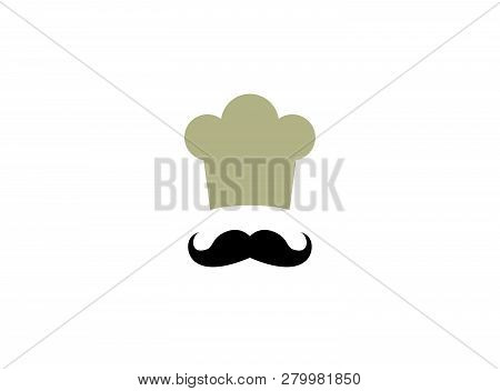 Chef Cooker With Hat Kocher Koch Logo