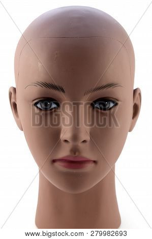 Closeup Image Of A Dark Skin Toned Manniquins Head For Displaying Your Products Of Retail.