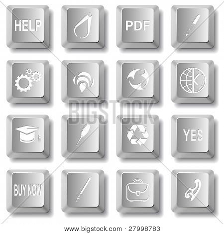 Raster set di tasti computer