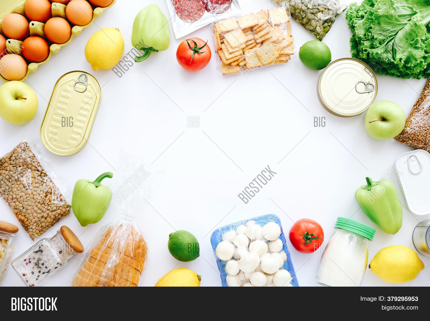 Set Grocery Items Image & Photo (Free Trial) Bigstock