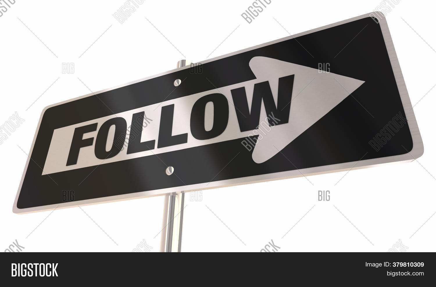 Follow Direction Arrow Image & Photo (Free Trial) | Bigstock