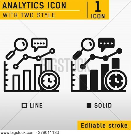 Performance Analytics Linear Icon Concept. Performance Analytics Line Vector Sign, Symbol. Graph Out