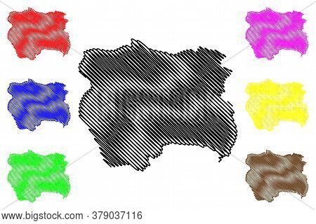 Kolasin Municipality (montenegro, Municipalities Of Montenegro) Map Vector Illustration, Scribble Sk